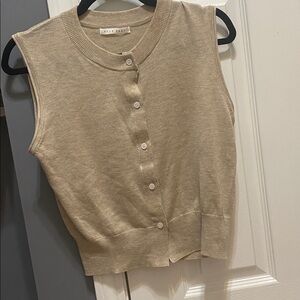 Women's Tan Sleeveless Top